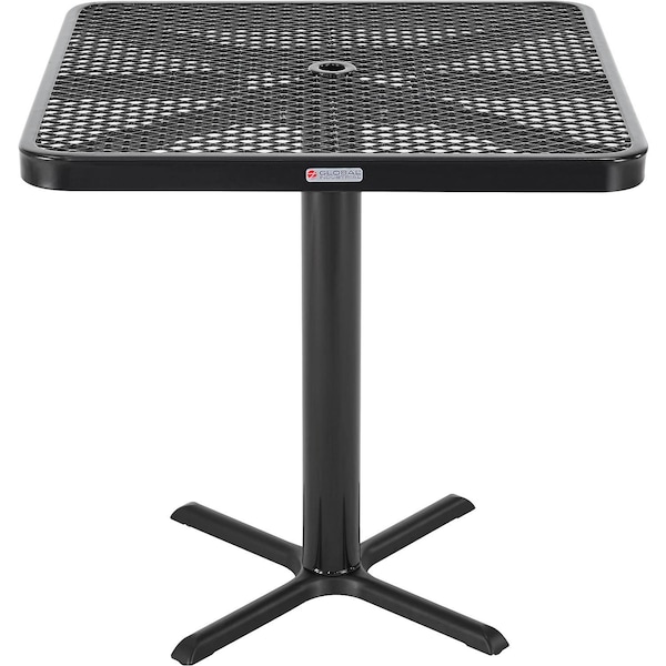 Global Industrial 36in Square Counter Height Outdoor Dining Table, 36inH, Expanded Metal, Black 348117 - main